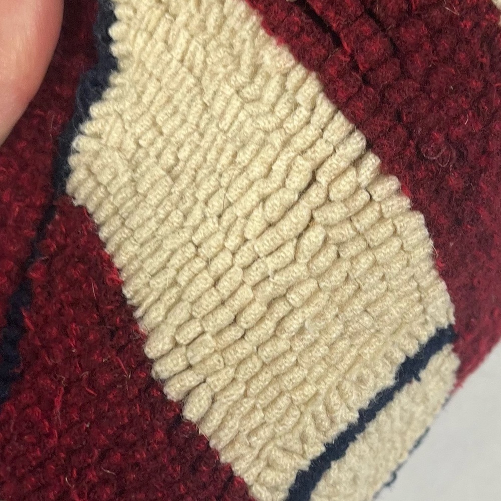 Folk Art American Flag Bag Vintage Red, White & Blue USA Hand Loom Shoulder Bag - Picture 9 of 10